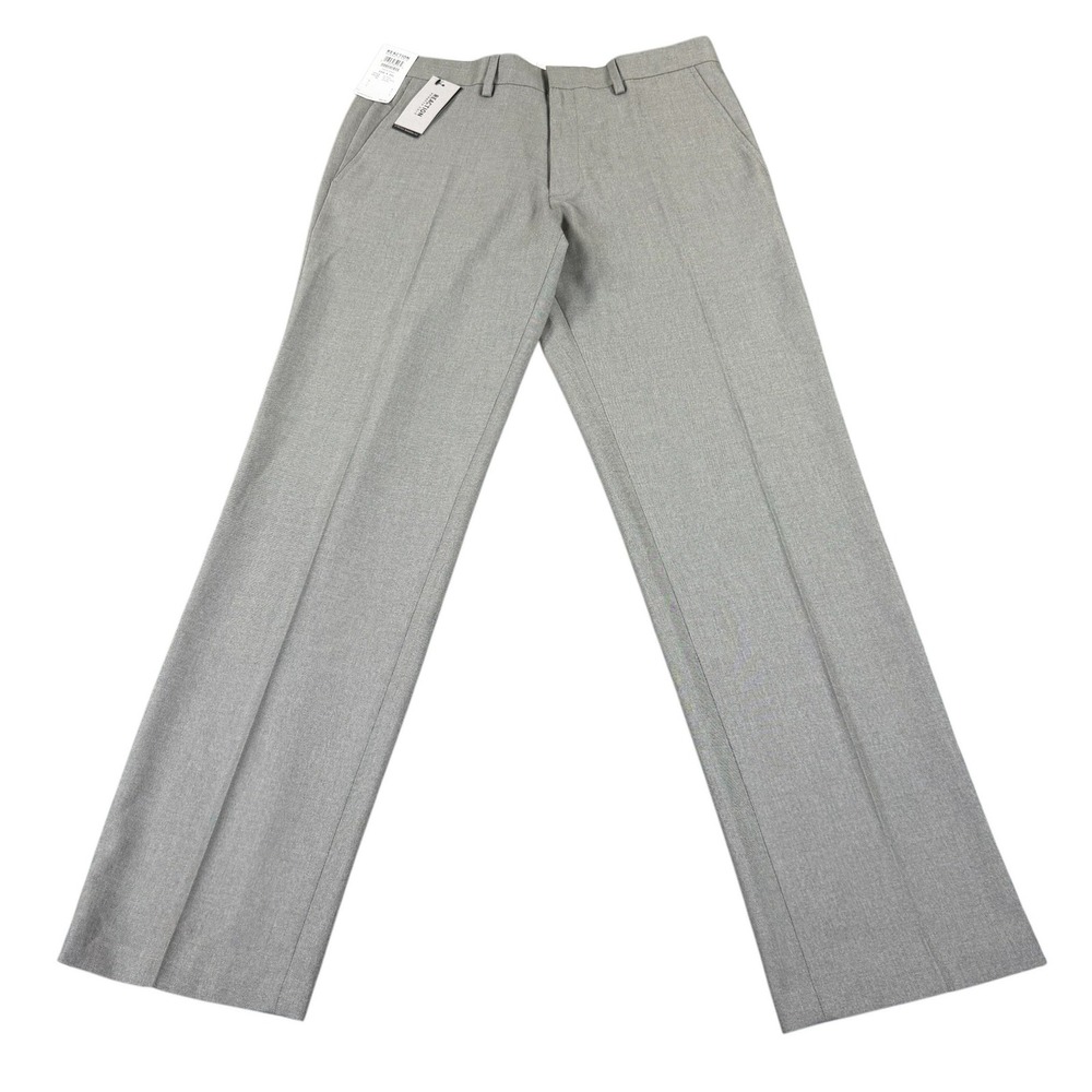 Kenneth Cole Reaction Dress Pants Mens 32x32 Oatmeal Stretch Modern Fit NWT